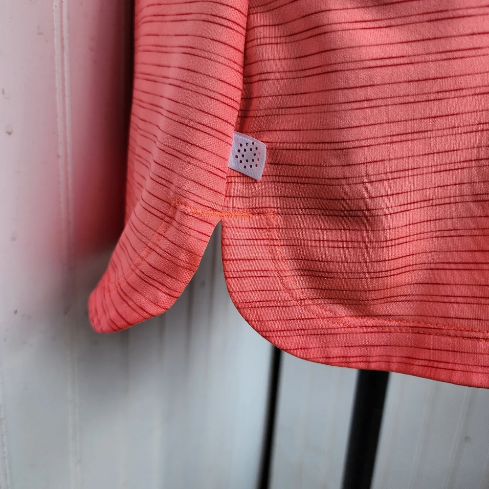 Adidas Climacool Polo Golf Shirt Women's Short Sleeves Orange Size L - Picture 3 of 11